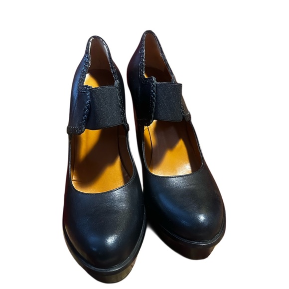 Stephane Kelain Paris black leather Mary Jane pumps platform shoes size 9.5/40.5 - Picture 2 of 8